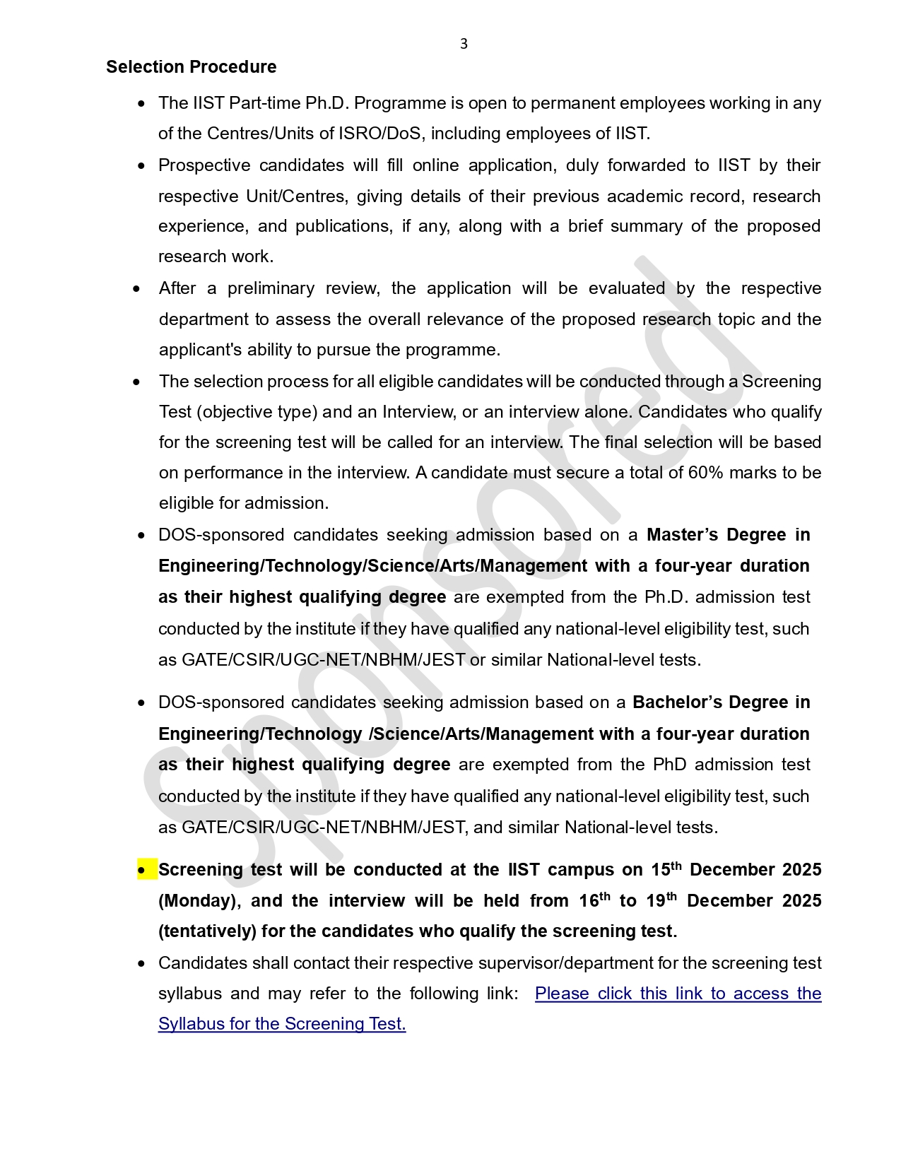 PhD Sponsored Notification 2025