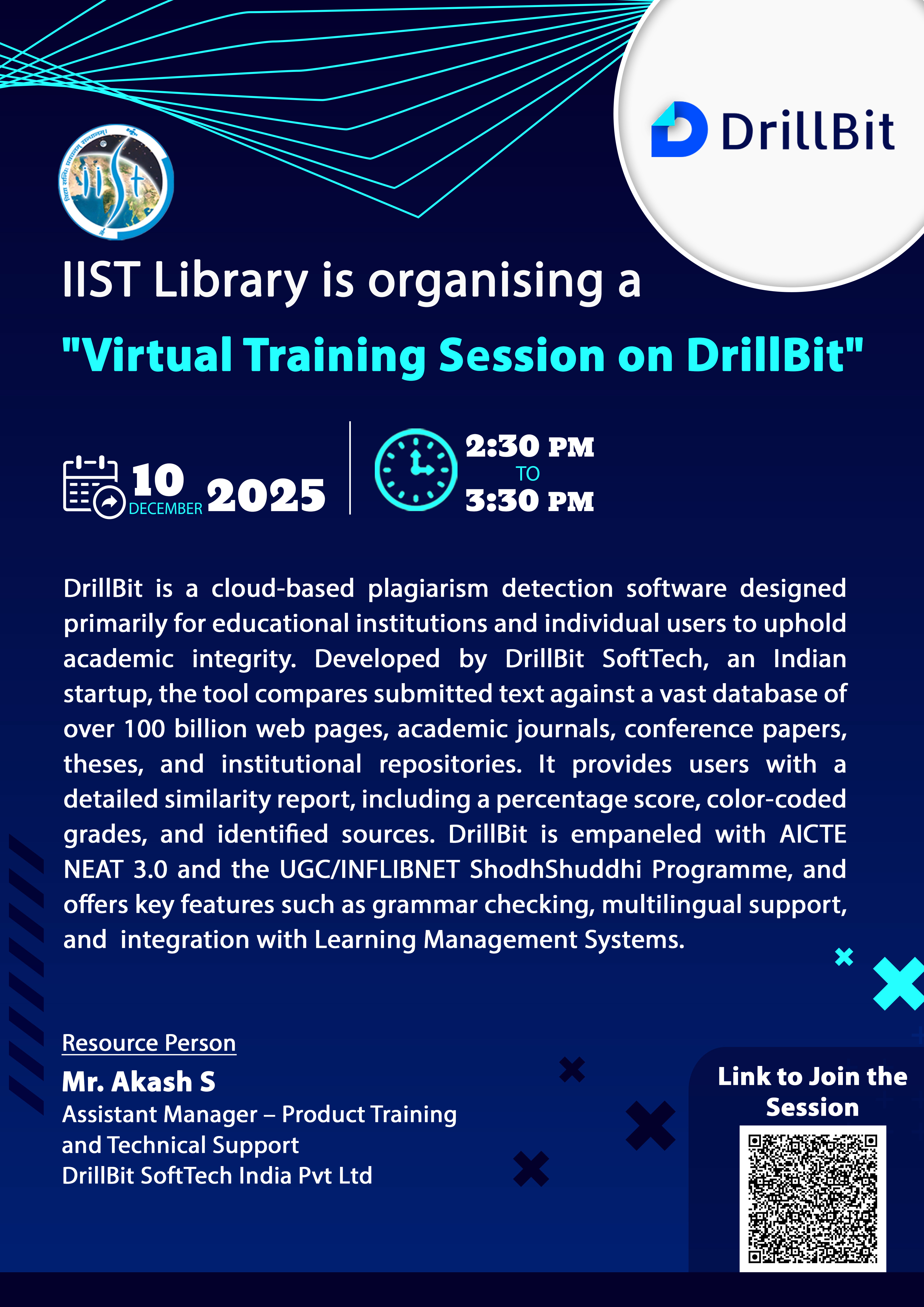 Virtual Training Session on DrillBit